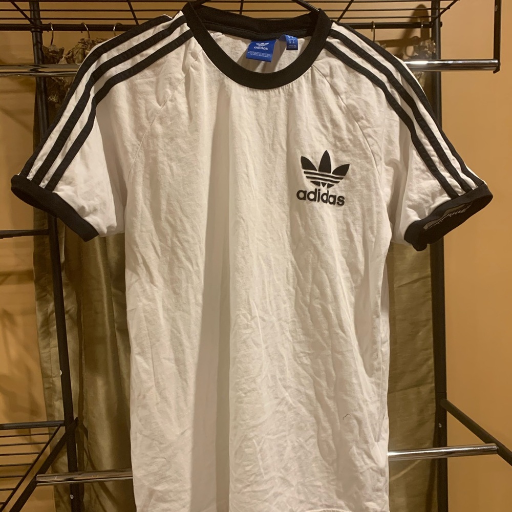 adidas 3 Stripes White T-shirt